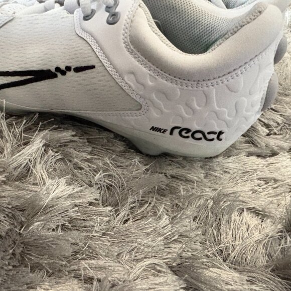 Women's Nike Hyper Diamond 4 Elite Softball Cleats Size 8 White Grey CZ5917-100 - Picture 8 of 8